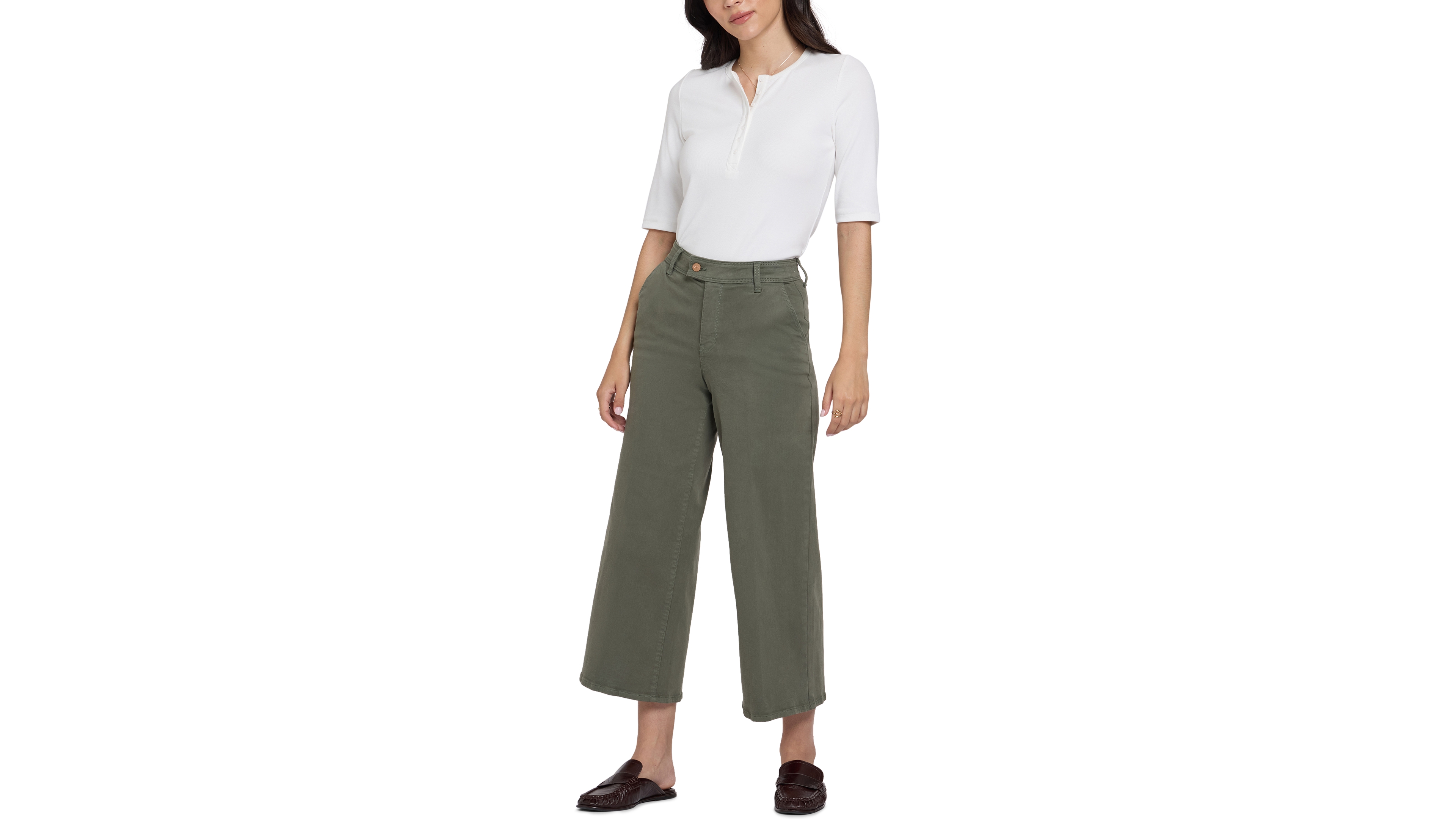 Nydj Women's Mona Wide-Leg Trouser Ankle Jeans