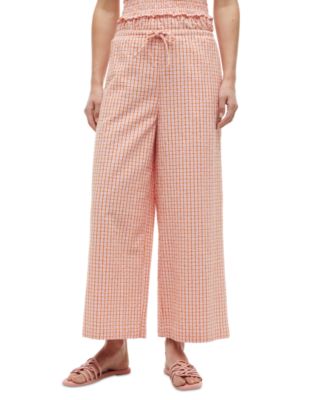 Women's Seersucker Straight Cotton Pants