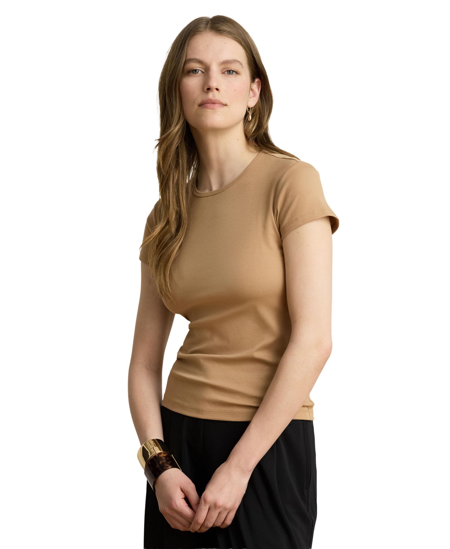 Stretch Knit T-Shirt, Regular & Petite