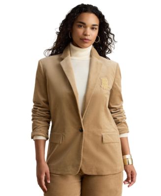 Women's Corduroy Single-Button Blazer
