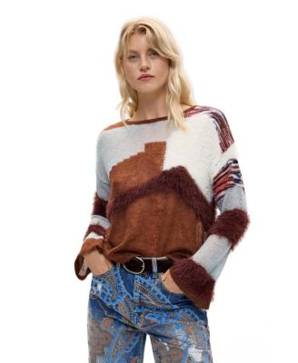 Women's Oversized Colorblock Sweater