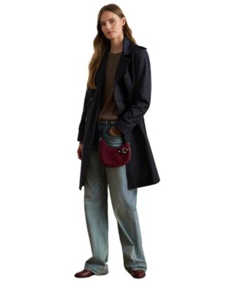 Women's Belted Water-Resistant Trench Coat