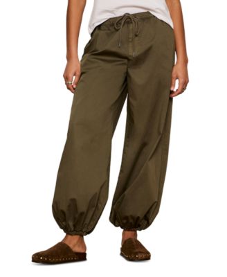 Women's Cropped Balloon Leg Pull-On Pants