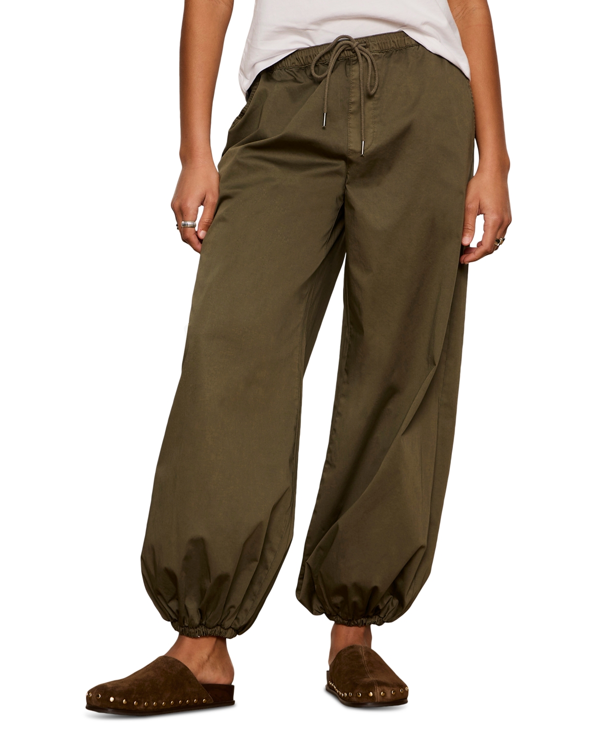 Sanctuary Women's Cropped Balloon Leg Pull-On Pants