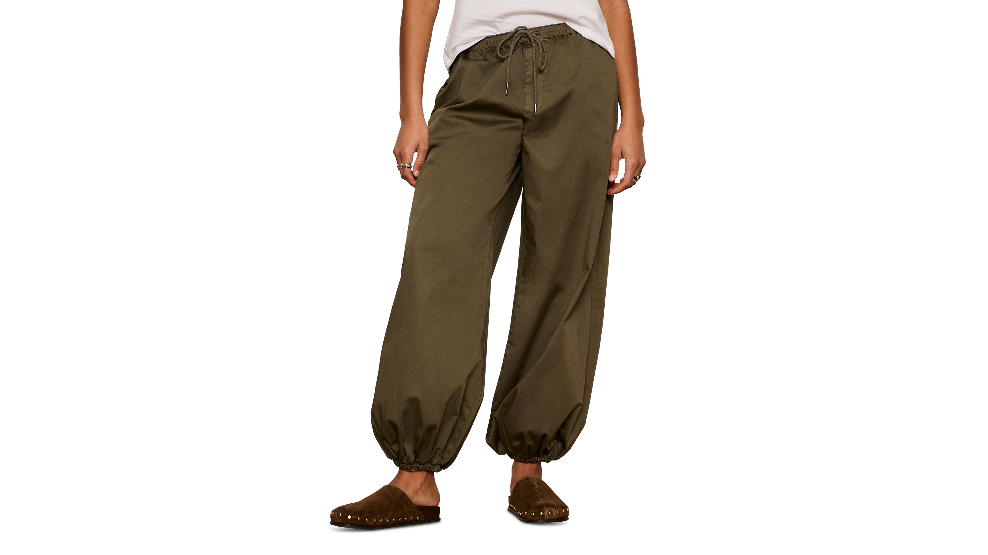 Sanctuary Women's Cropped Balloon Leg Pull-On Pants