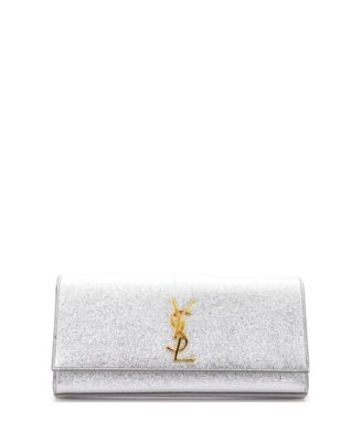 Long Classic Monogram Clutch Metallic Calfskin
