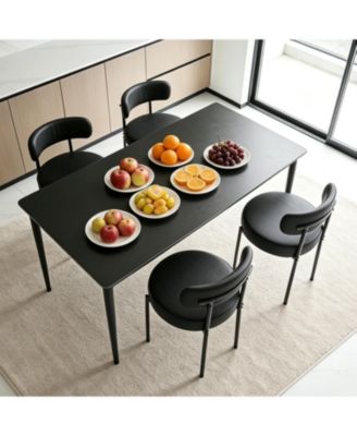 Modern PU Upholstered Dining Chairs, Set of 4
