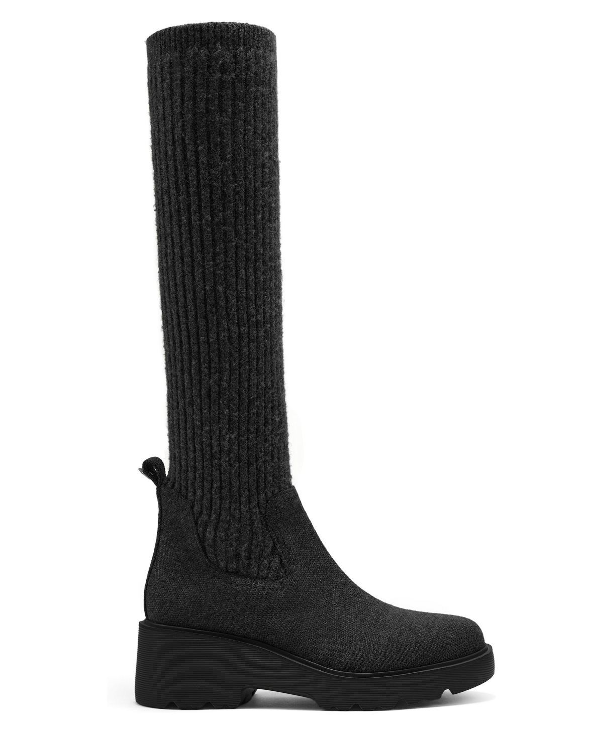 Vivaia Women's Eduarda Round-Toe Knee-High Wool Wedge Boots