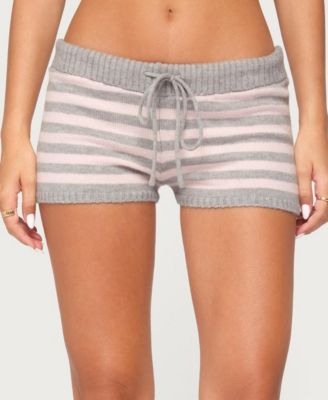 Women's Abra Striped Pull-On Low-Rise Shorts, 2" Inseam