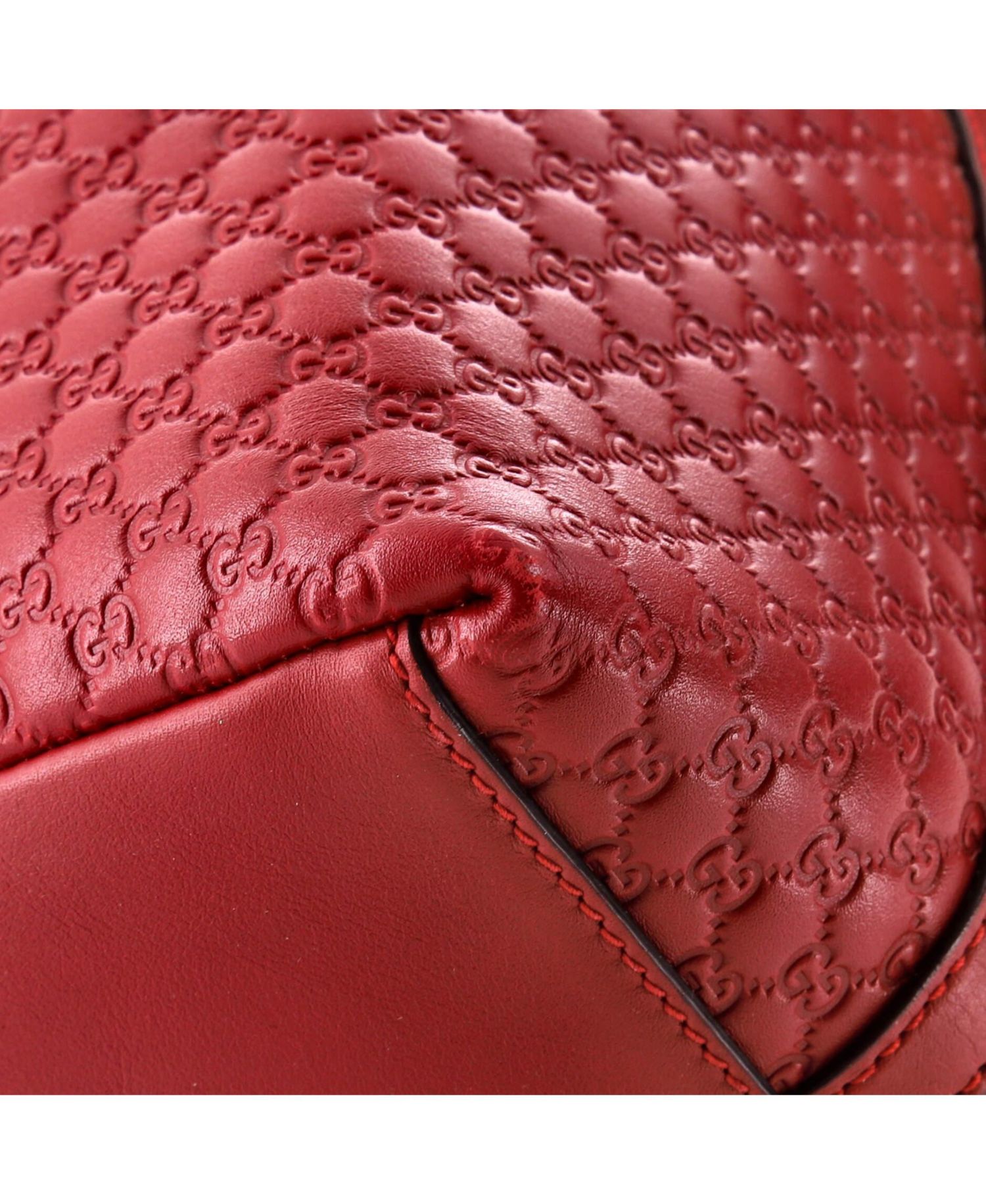 Medium Britt Convertible Dome Satchel Microguccissima Leather