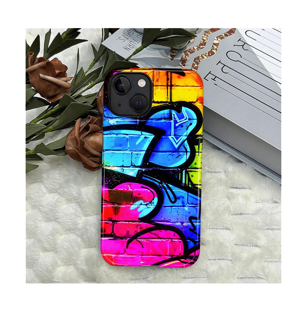 Lisen Graffiti Dreams Dual-Layer Raised Camera Ring Phone Case Compatible Apple iPhone 15 Pro Max