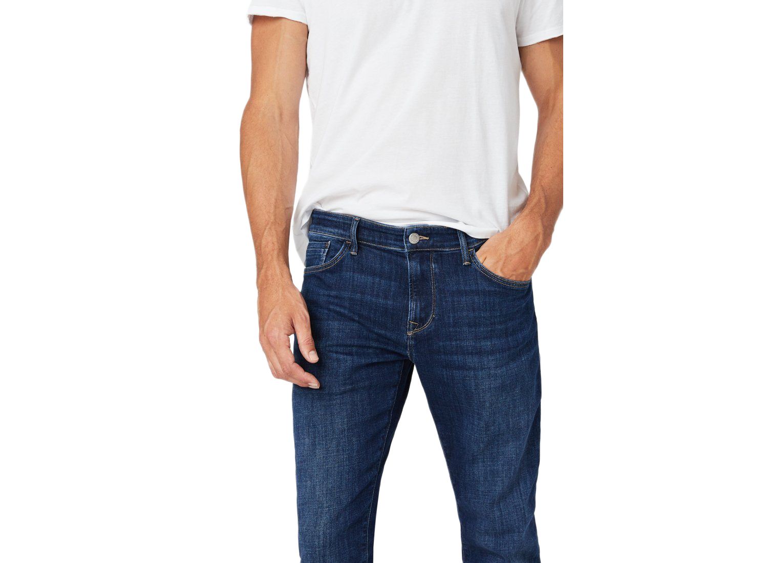 Men's Matt Straight-Leg Dark-Wash Relaxed-Fit Jeans