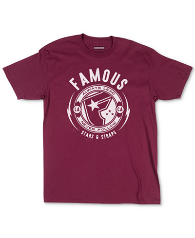 Famous Stars and Straps Men's Shocker Graphic-Print Logo T-Shirt