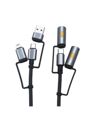 6-in-1 Rugged 240W Fast Charge Charging Cable Compatible with USB-C Devices
