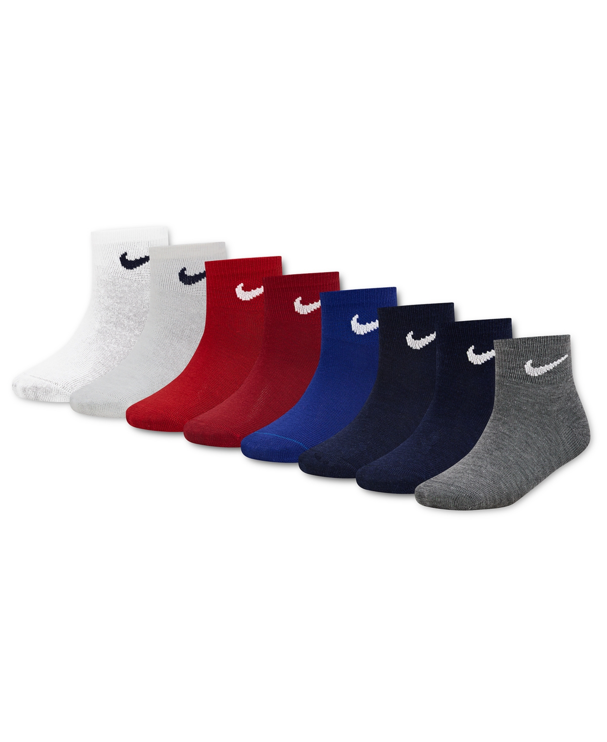 Nike Boys' and Girls' 4-5 Ankle Socks, 8-Pack - Midnight Navy