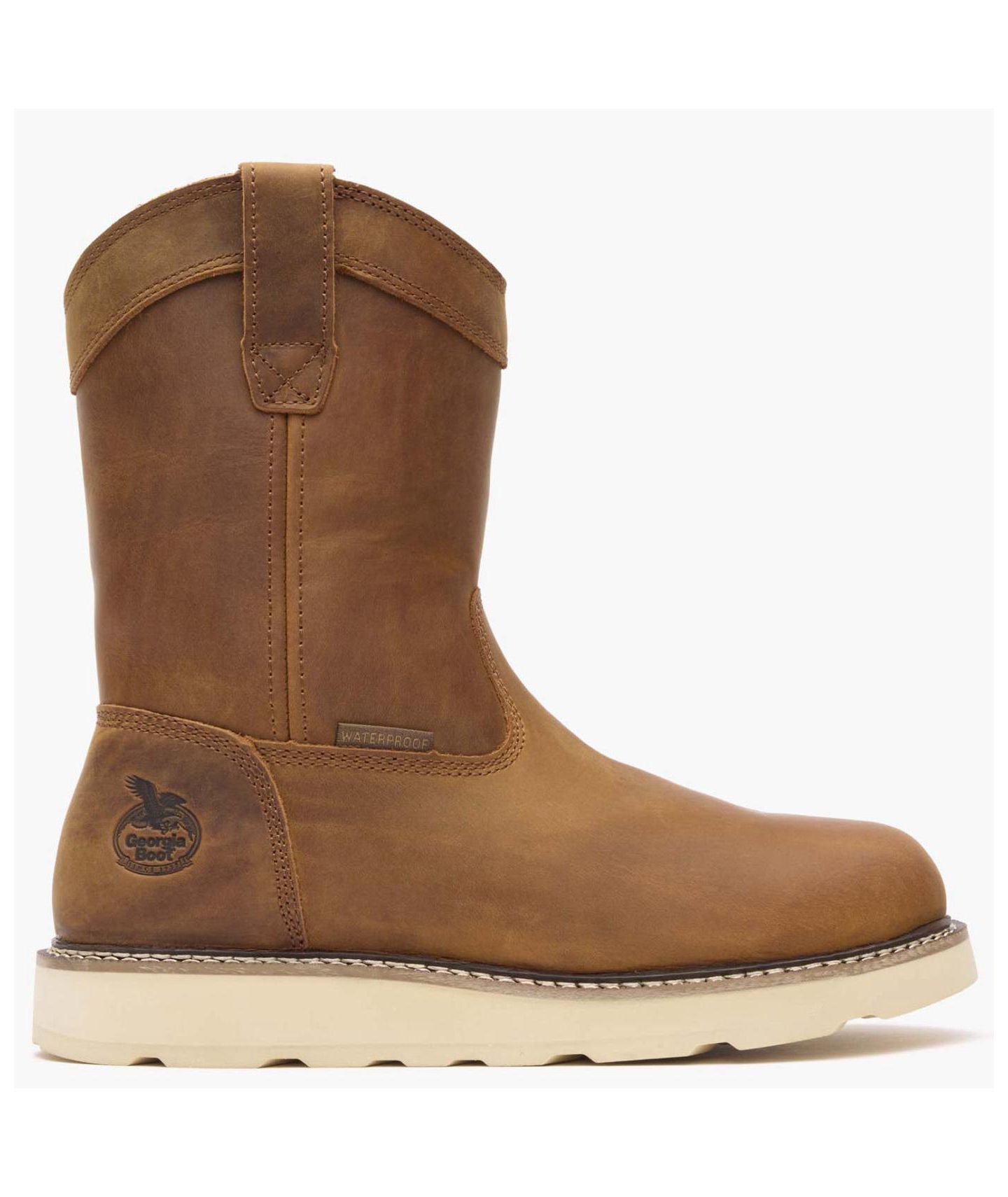 Мужские ботинки GEORGIA BOOT Core 37 10" Waterproof Pull On Wedge Boot, цвет: Коричневый — фото 9