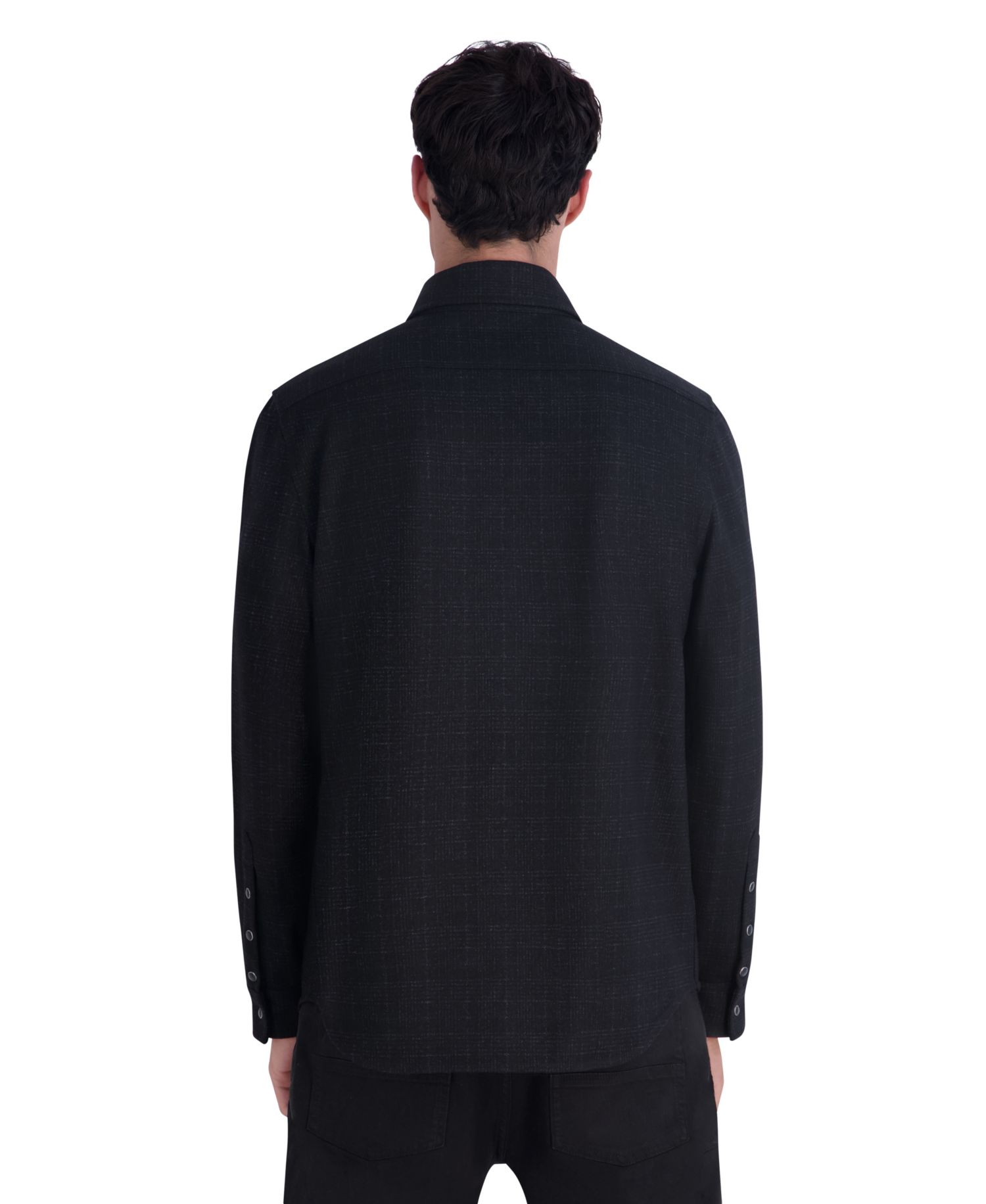 Men's Ponte Plaid Shirt Jacket