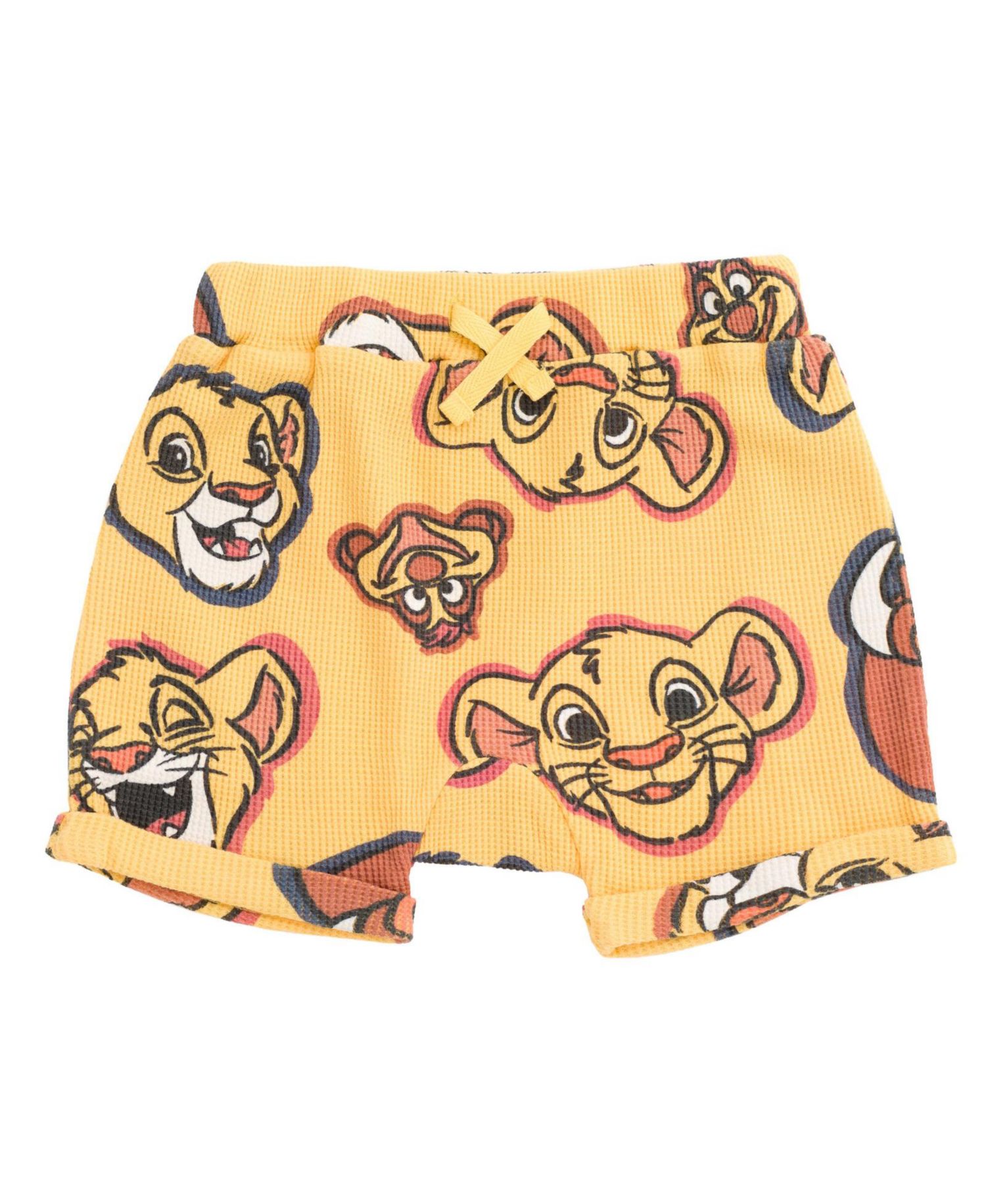Toddler Boys Disney Lion (2T-5T) King Mickey Mouse Waffle Knit Pullover Hoodie and Shorts