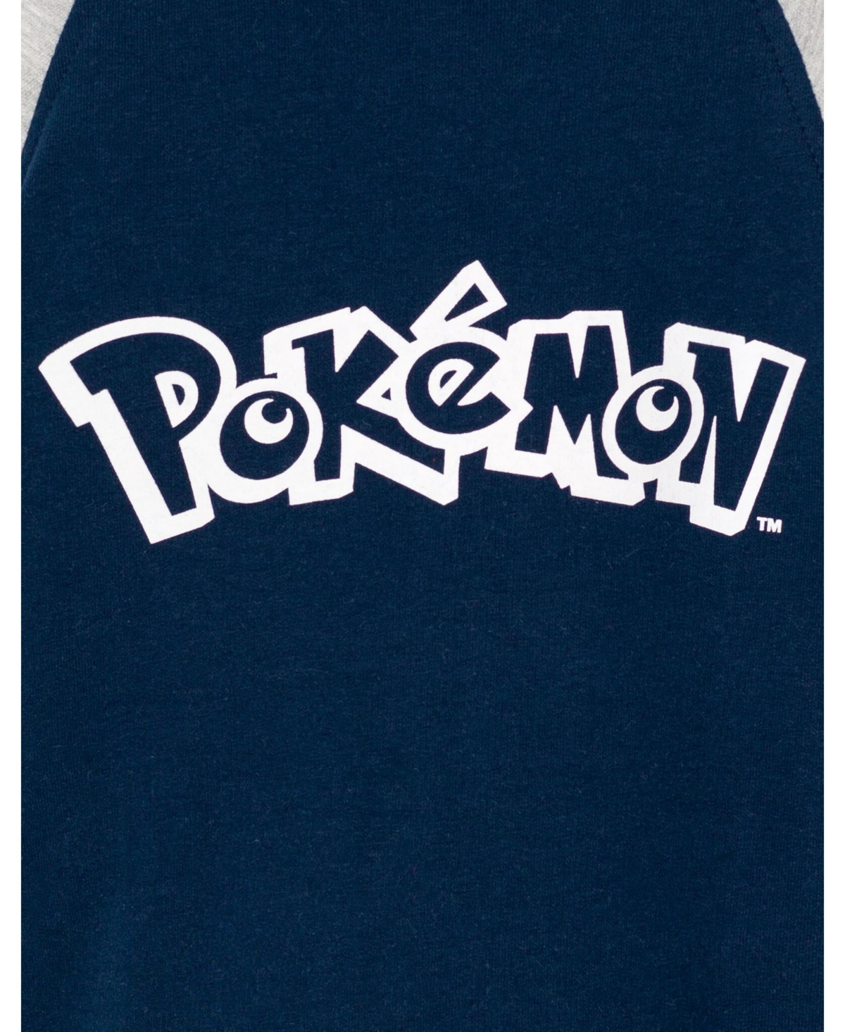 Pokemon Boy's French Terry Zip Up Varsity Bomber Jacket Little Kid to Big Kid