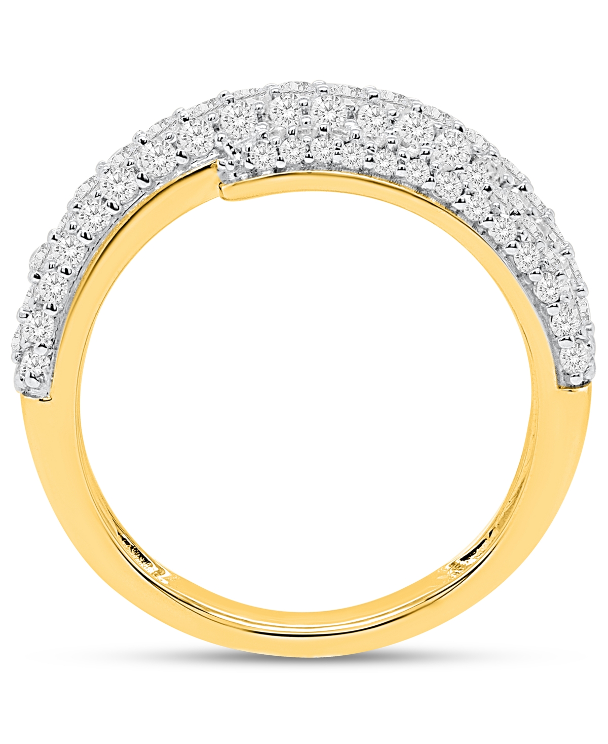 Forever Grown Diamonds Lab-Grown Diamond Bypass Ring (2 ct. t.w.) Sterling Silver (Also 14k Gold-Plated Silver)