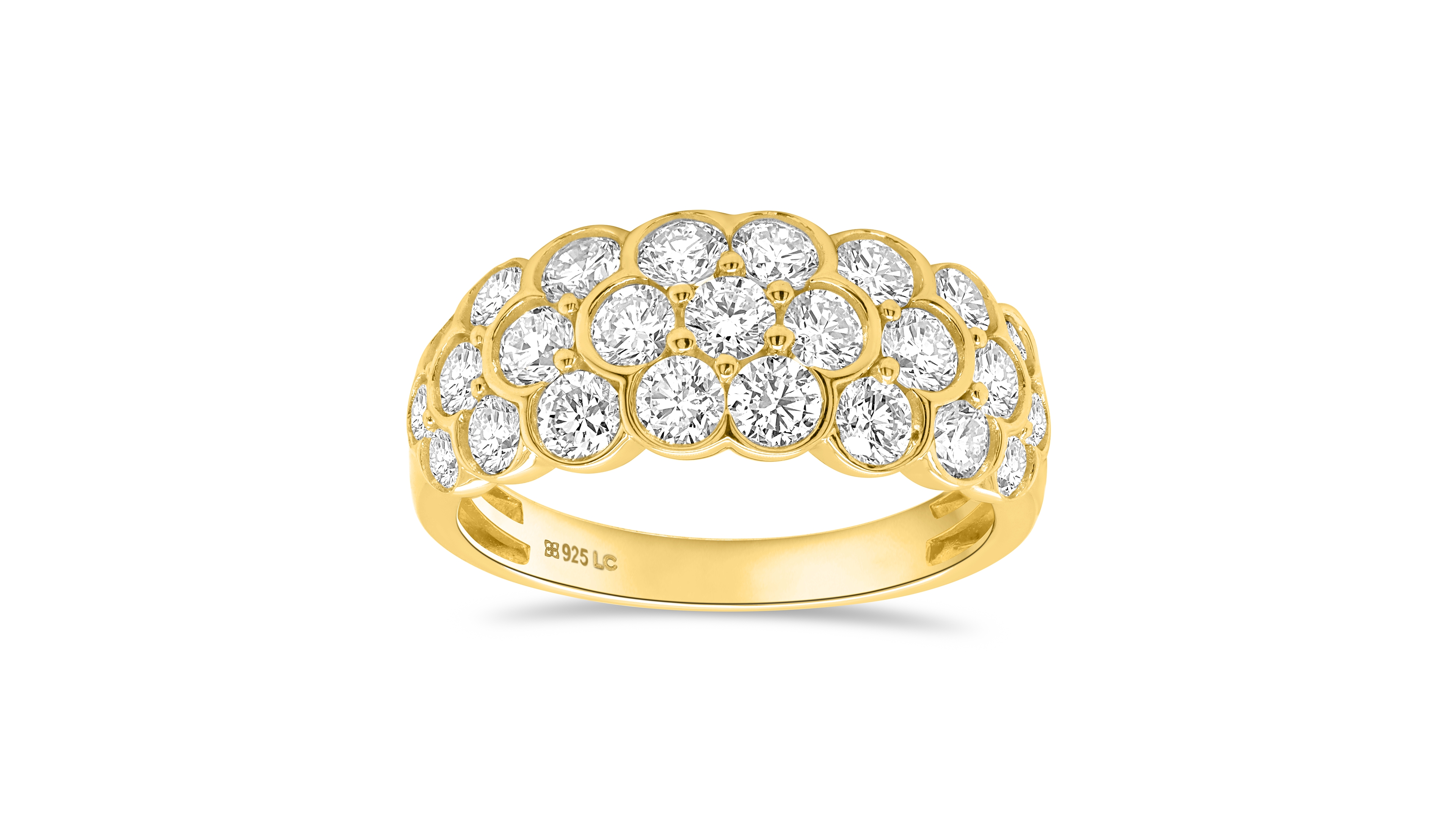 Forever Grown Diamonds Lab-Grown Diamond Statement Ring (2 ct. t.w.) Sterling Silver (Also 14k Gold-Plated Silver)