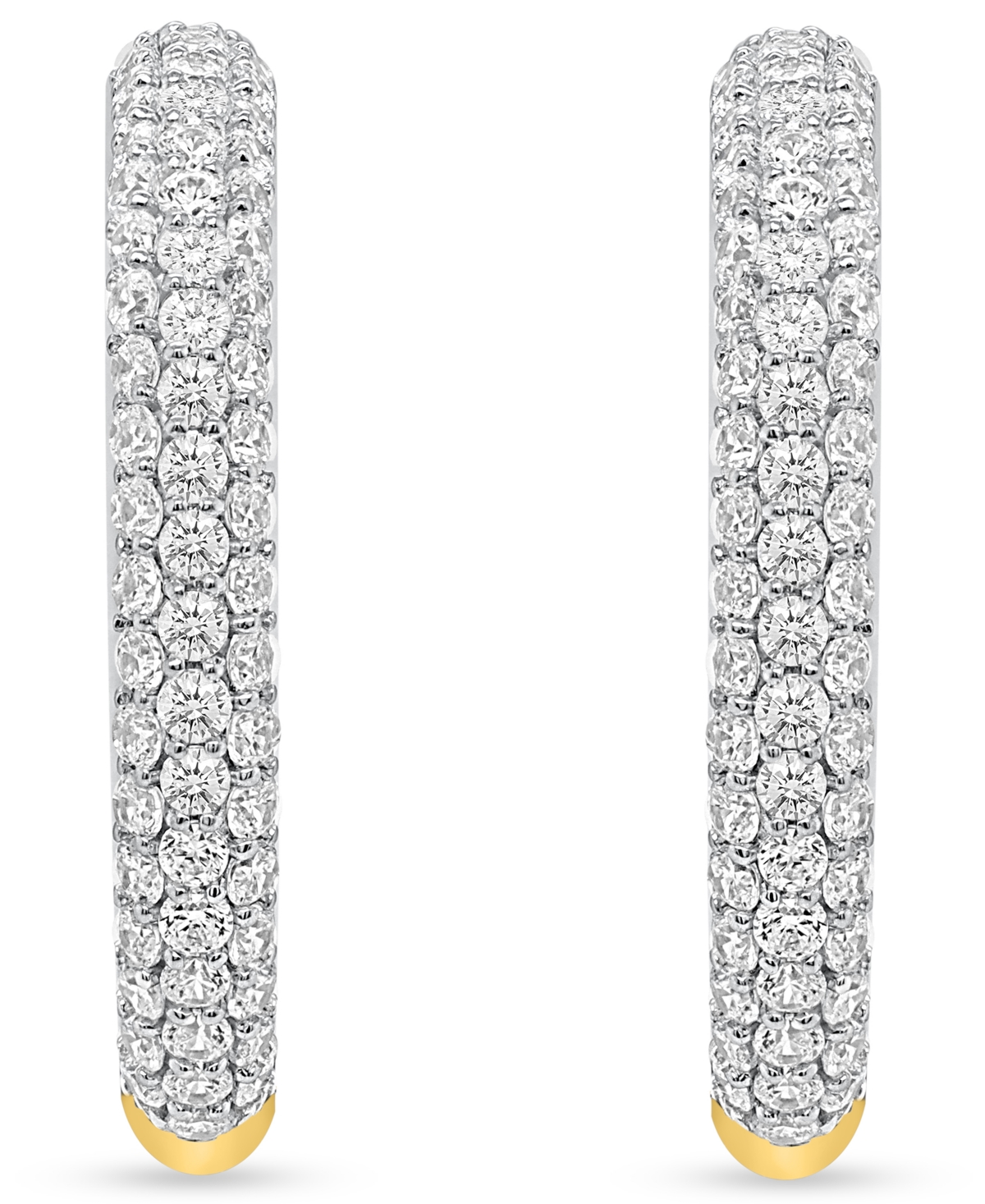 Forever Grown Diamonds Lab-Grown Diamond Hoop Earrings (2 ct. t.w.) Sterling Silver (Also 14k Gold-Plated Silver)