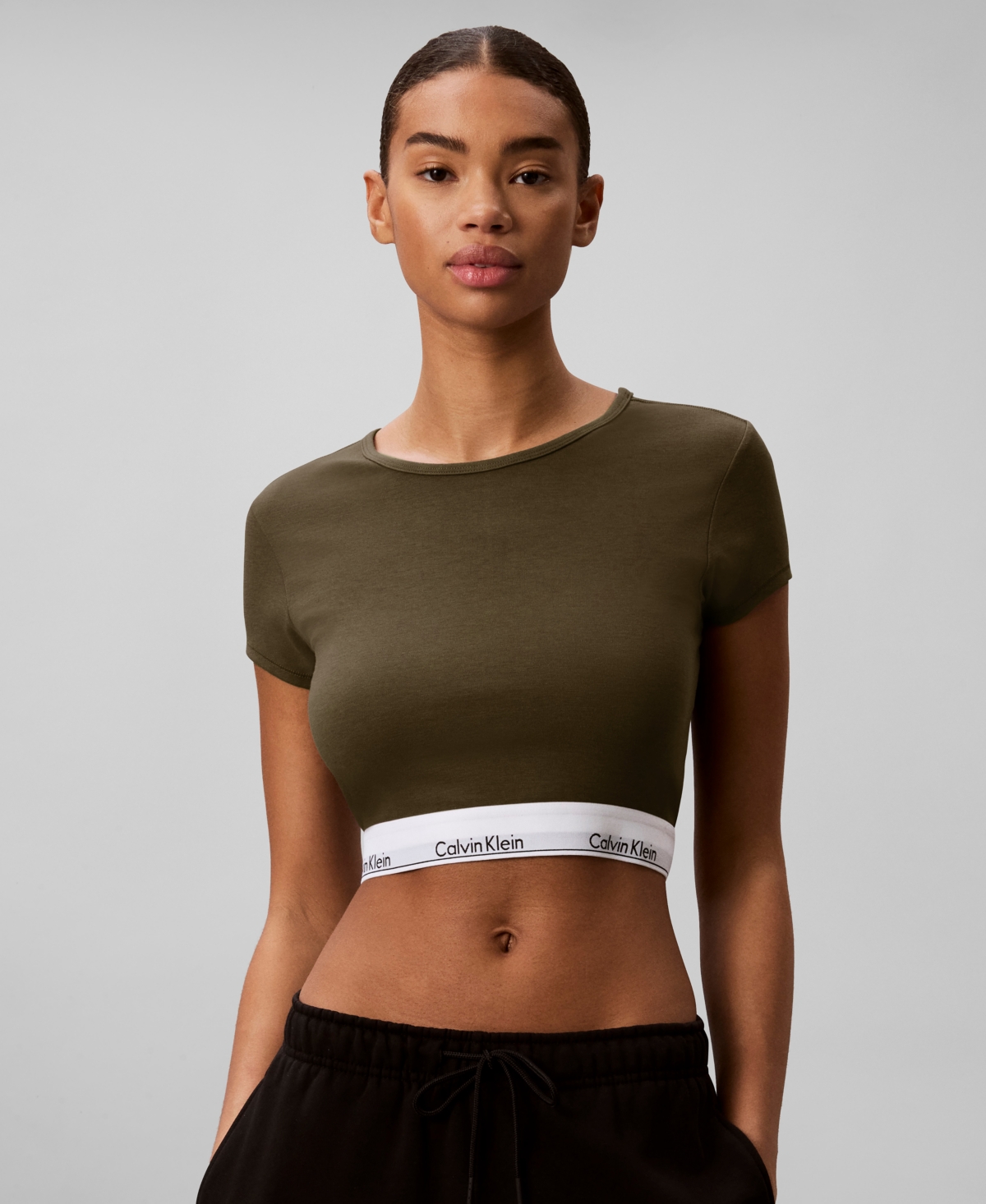Calvin Klein Performance Women's Modern Short-Sleeve Cropped T-Shirt