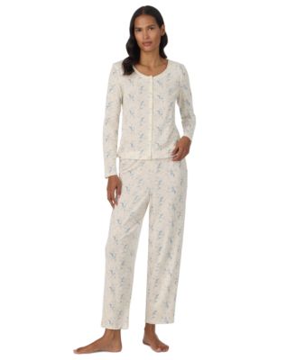 Women's Button-Down Top and Ankle Pant Set