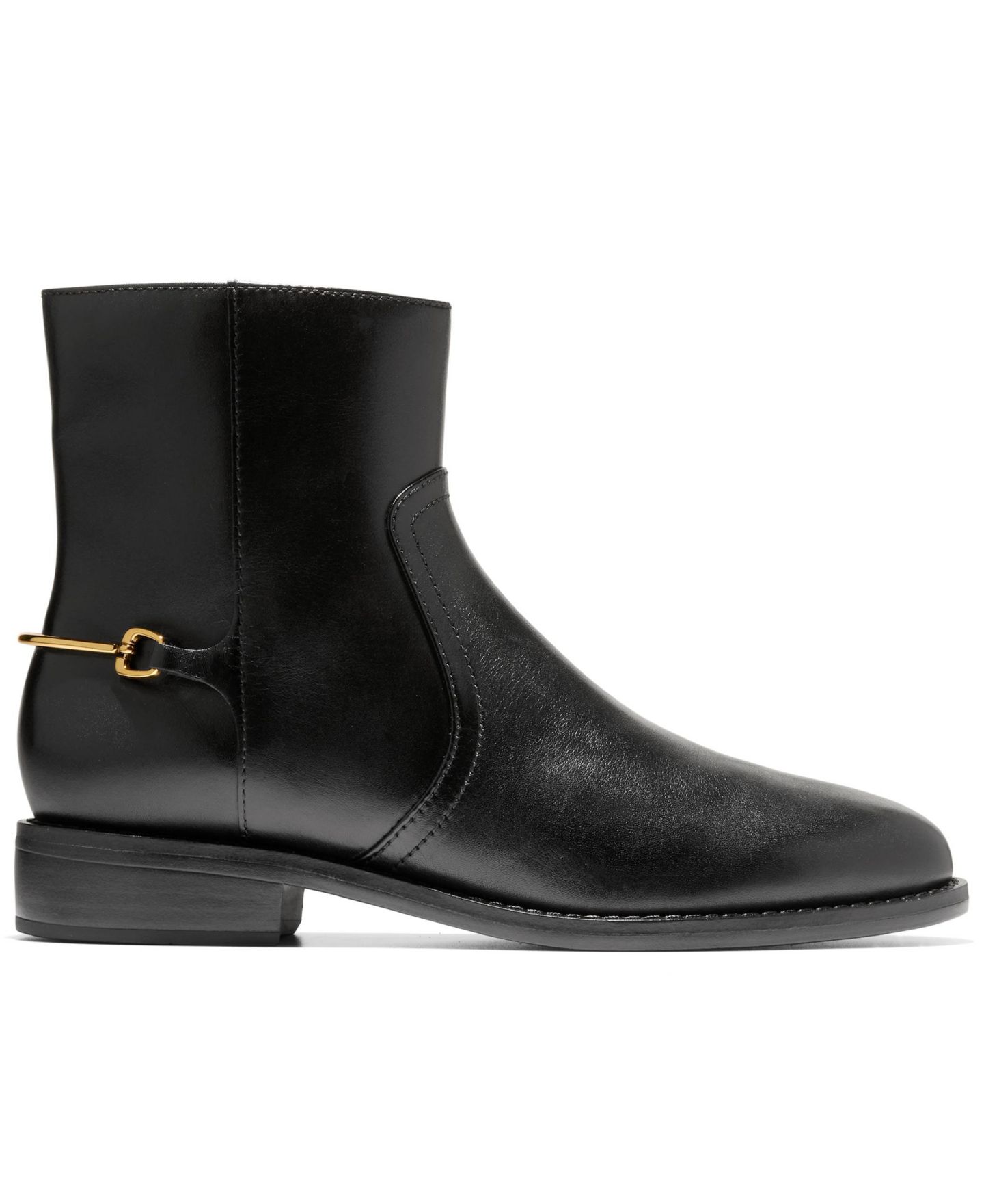 Женские ботинки Cole Haan Prue Bit Round Toe Booties, цвет: Чёрный кожаный — фото 2