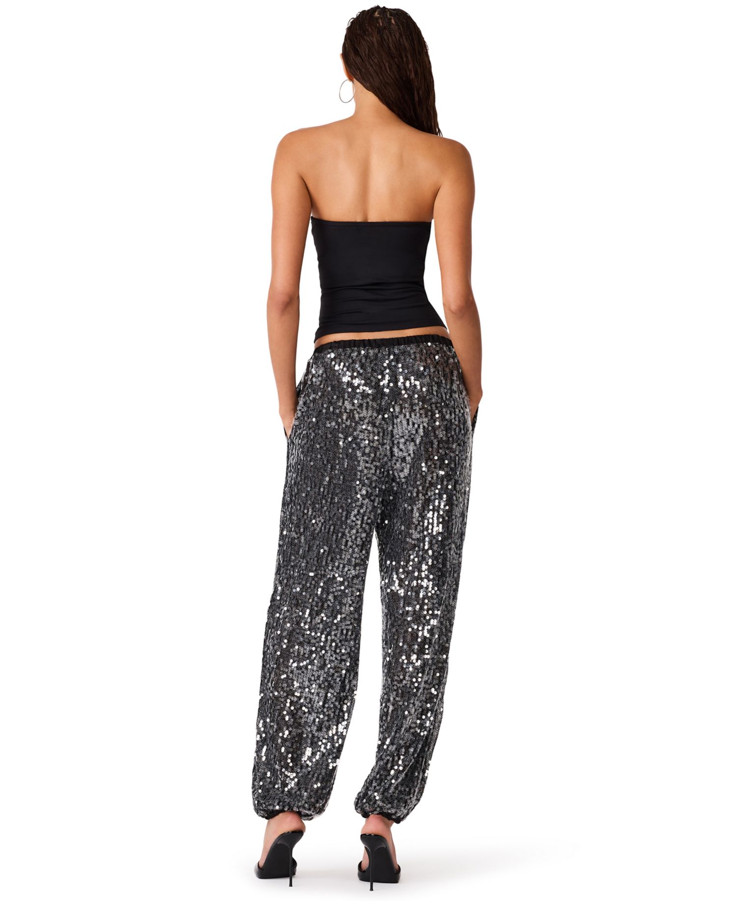Women's Tiffanee High-Rise Sequined Balloon-Leg Jogger Pants