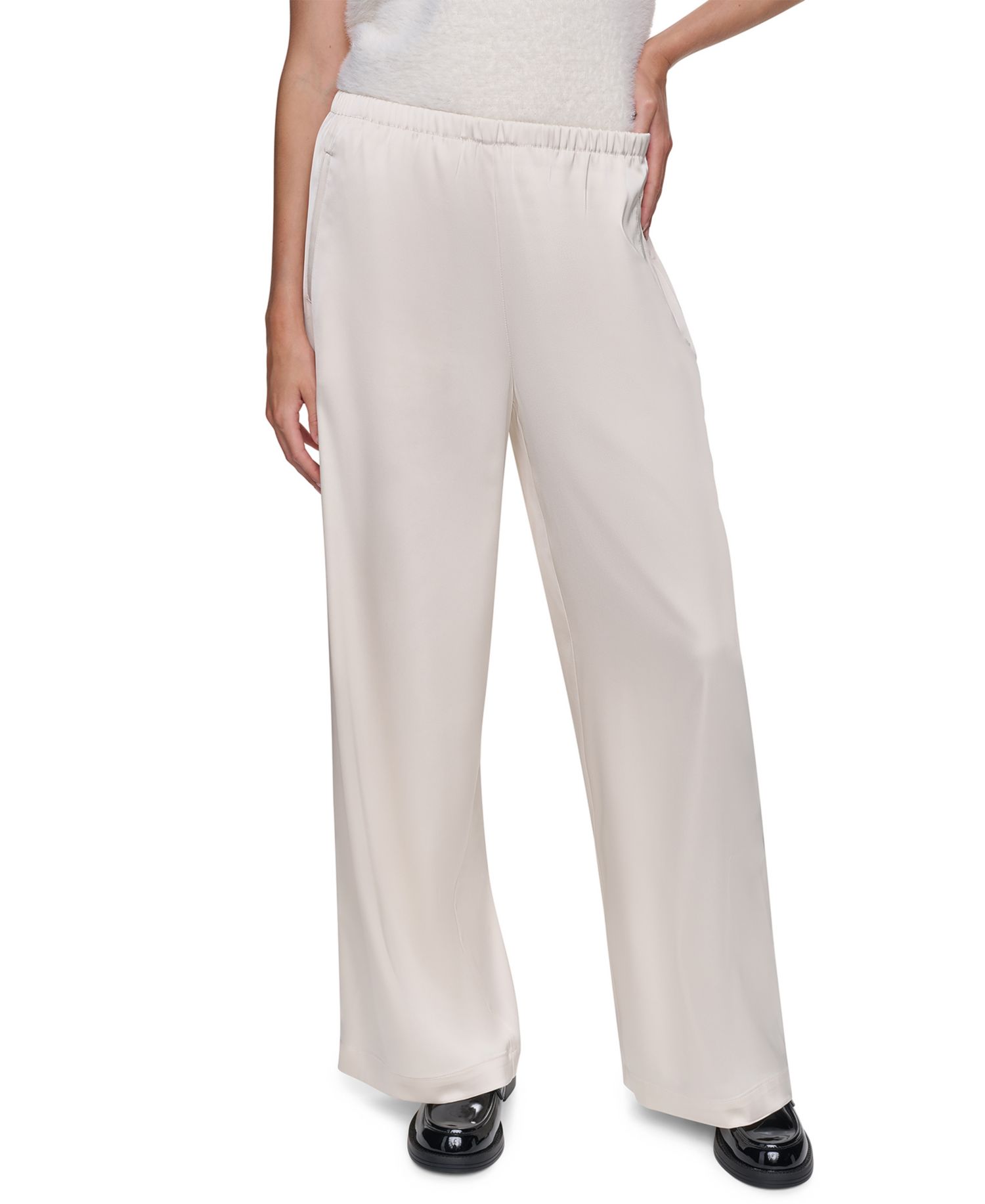Women's Satin High-Waist Wide-Leg Pants