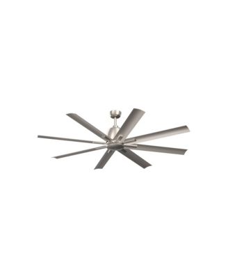 65 Breda Brushed Nickel Outdoor Ceiling Fan with Remote