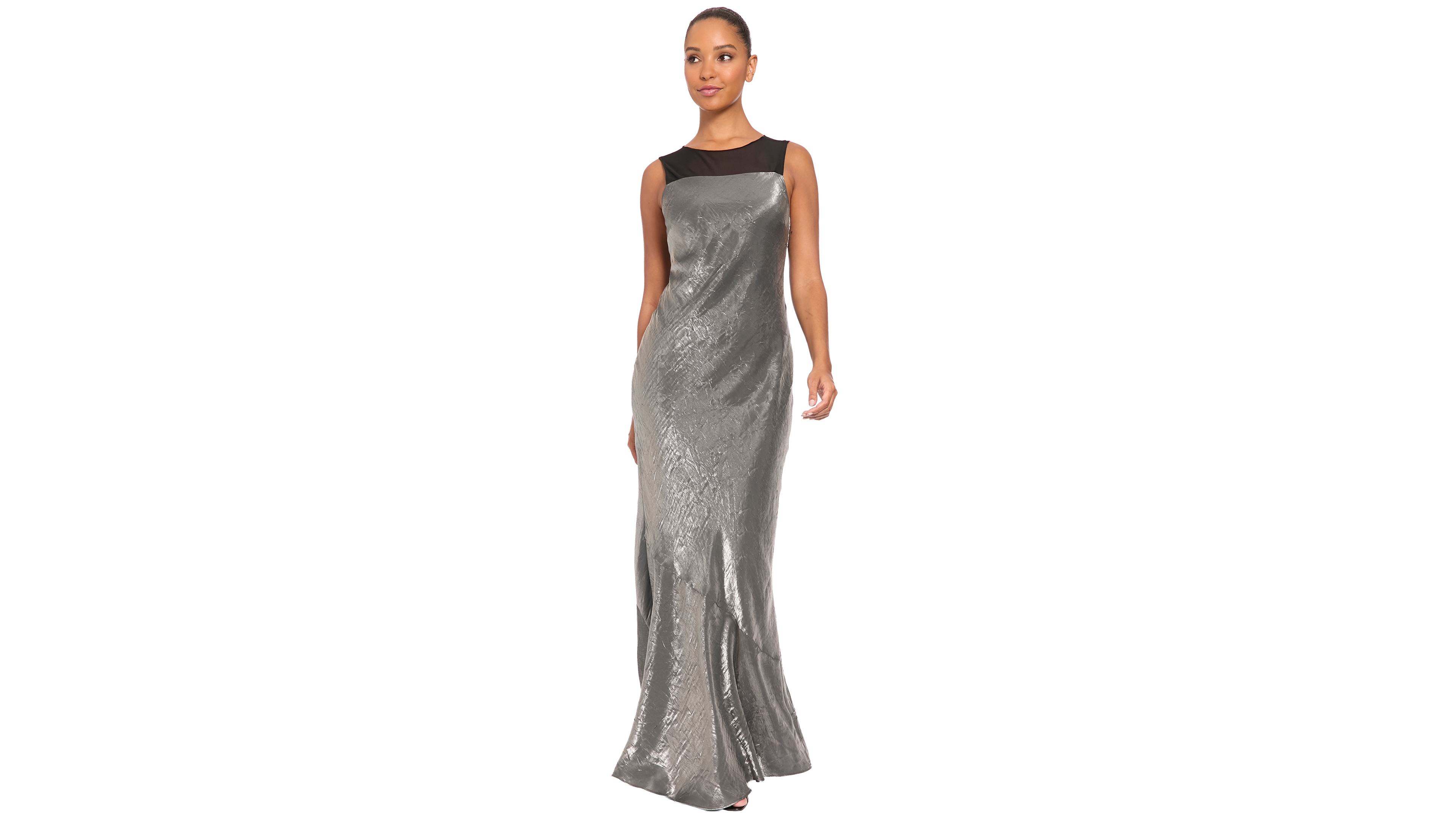 Luxely Women's Open-Back Mesh-Strap Fitted Midi Dress