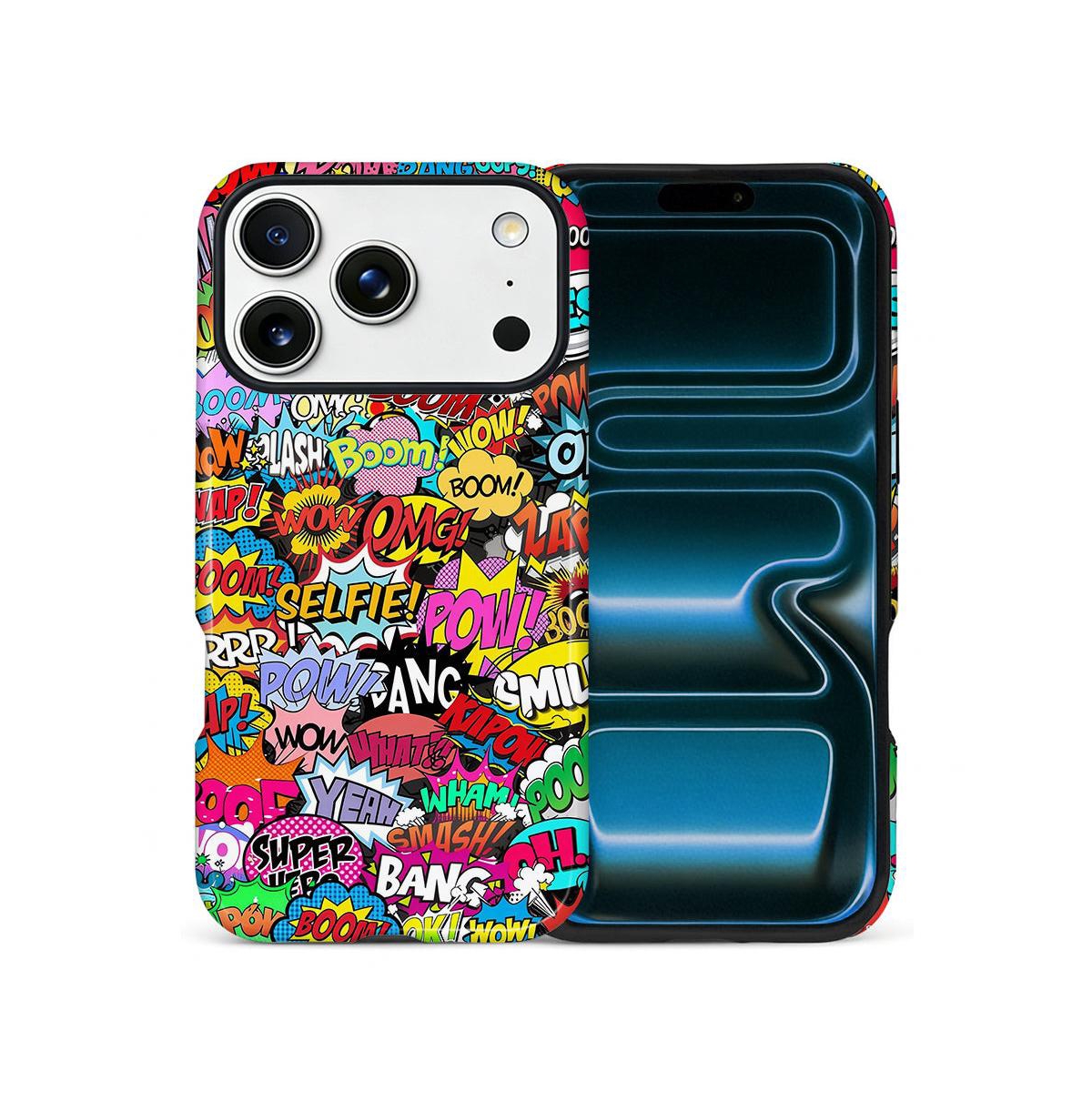 Lisen Comic Boom 2-Layer Anti-Slip Grip Phone Case Compatible with Apple iPhone 14 Pro Max - Comic boom for iphone 17 pro max