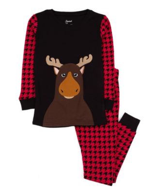 Kids Little/Big (6- 14 ) 2-Piece Cozy Critter Cotton Long Sleeve Pajama Set