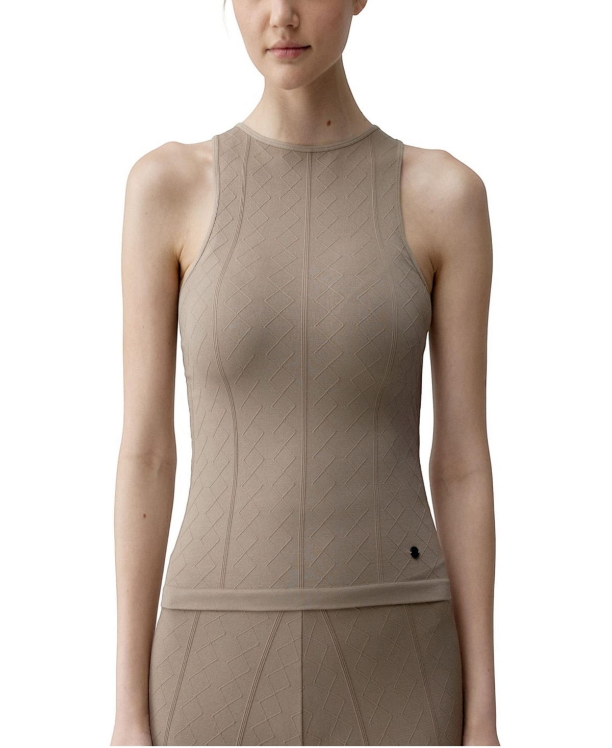 Born Living Yoga Women's Medium-Support Sports Top - Taupe