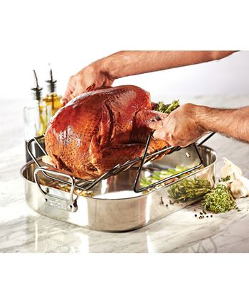 All-Clad - 13" x 16" Stainless Steel Roaster & Rack