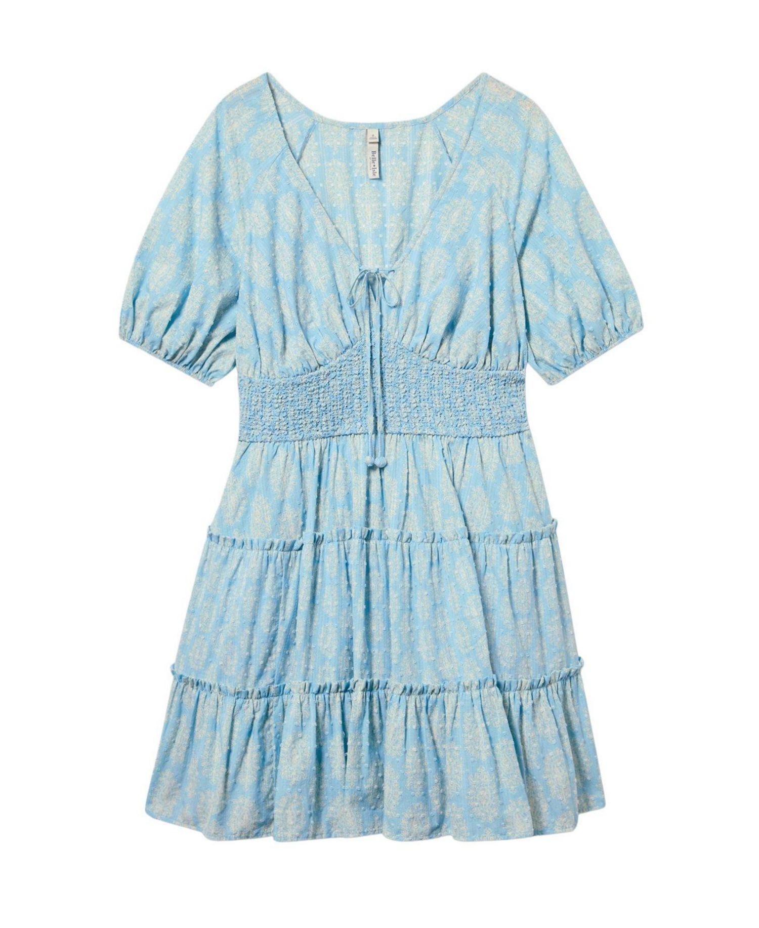 Plus Size Belle Isle Puff Sleeve V-Neck Mini Dress