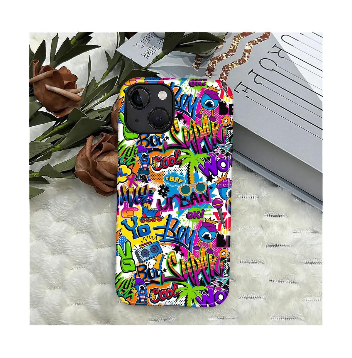 Lisen Phone Case Compatible with Apple iPhone, 2-Layer Durable, Cute Pop Riot