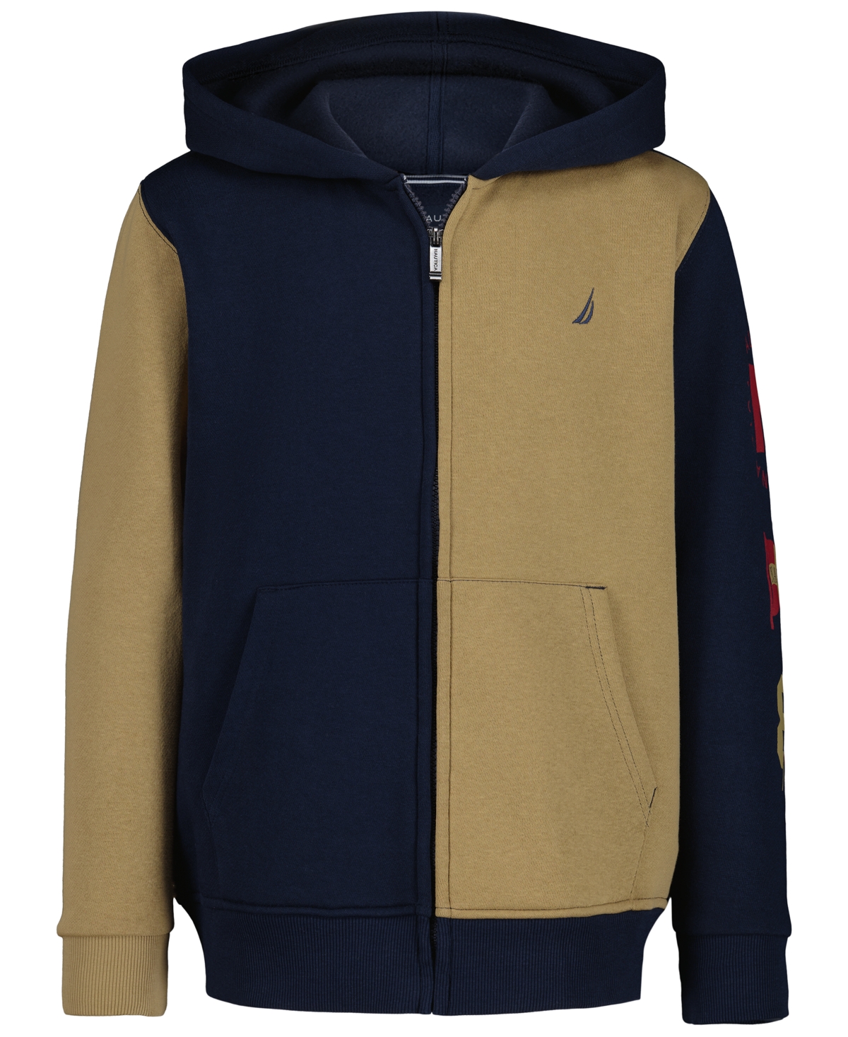 Nautica Boys' Colorblock Full-Zip Hoodie