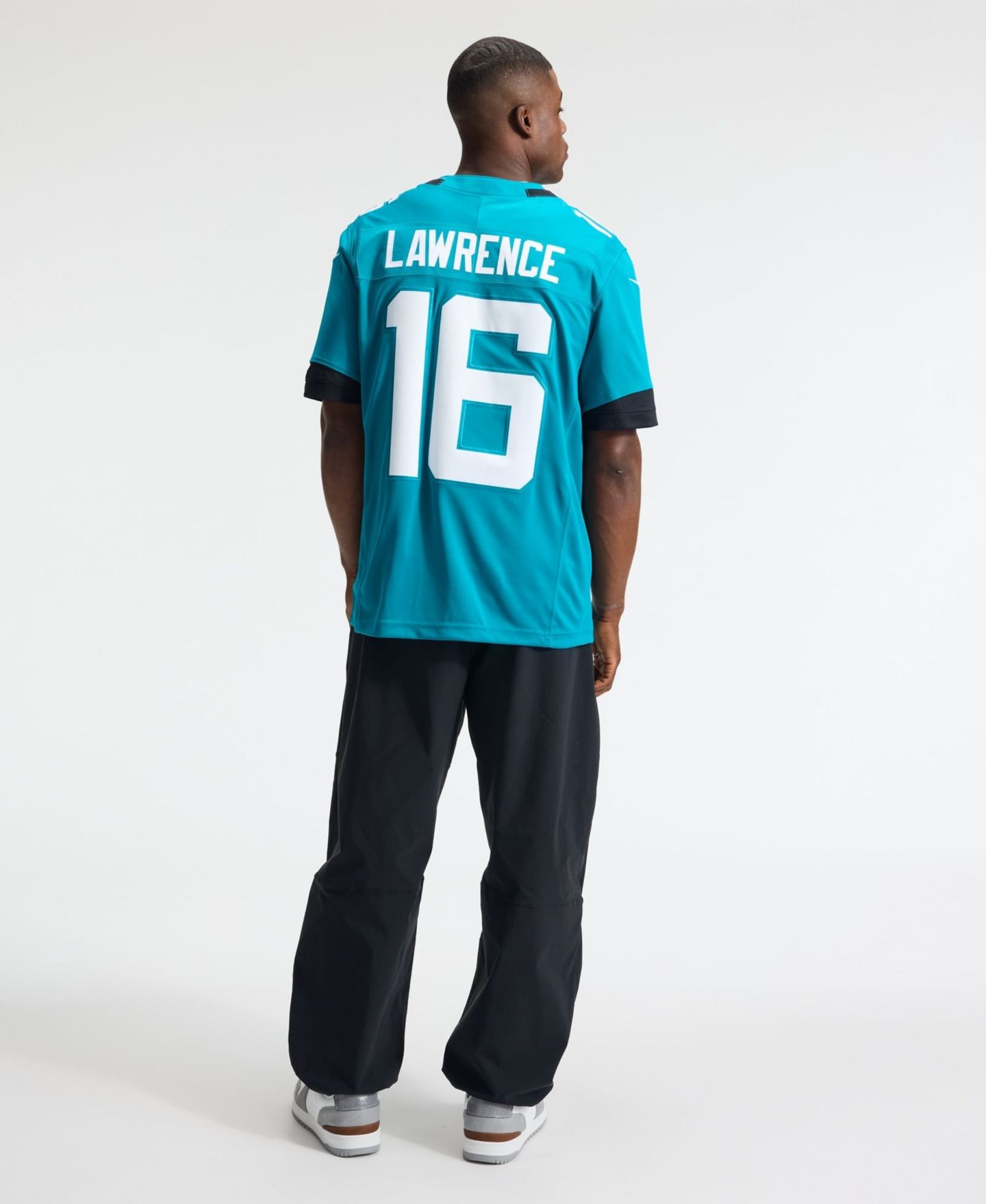Мужской топ Nike Trevor Lawrence Teal Jacksonville Jaguars Vapor F.U.S.E. Stitched Limited Jersey — фото 3