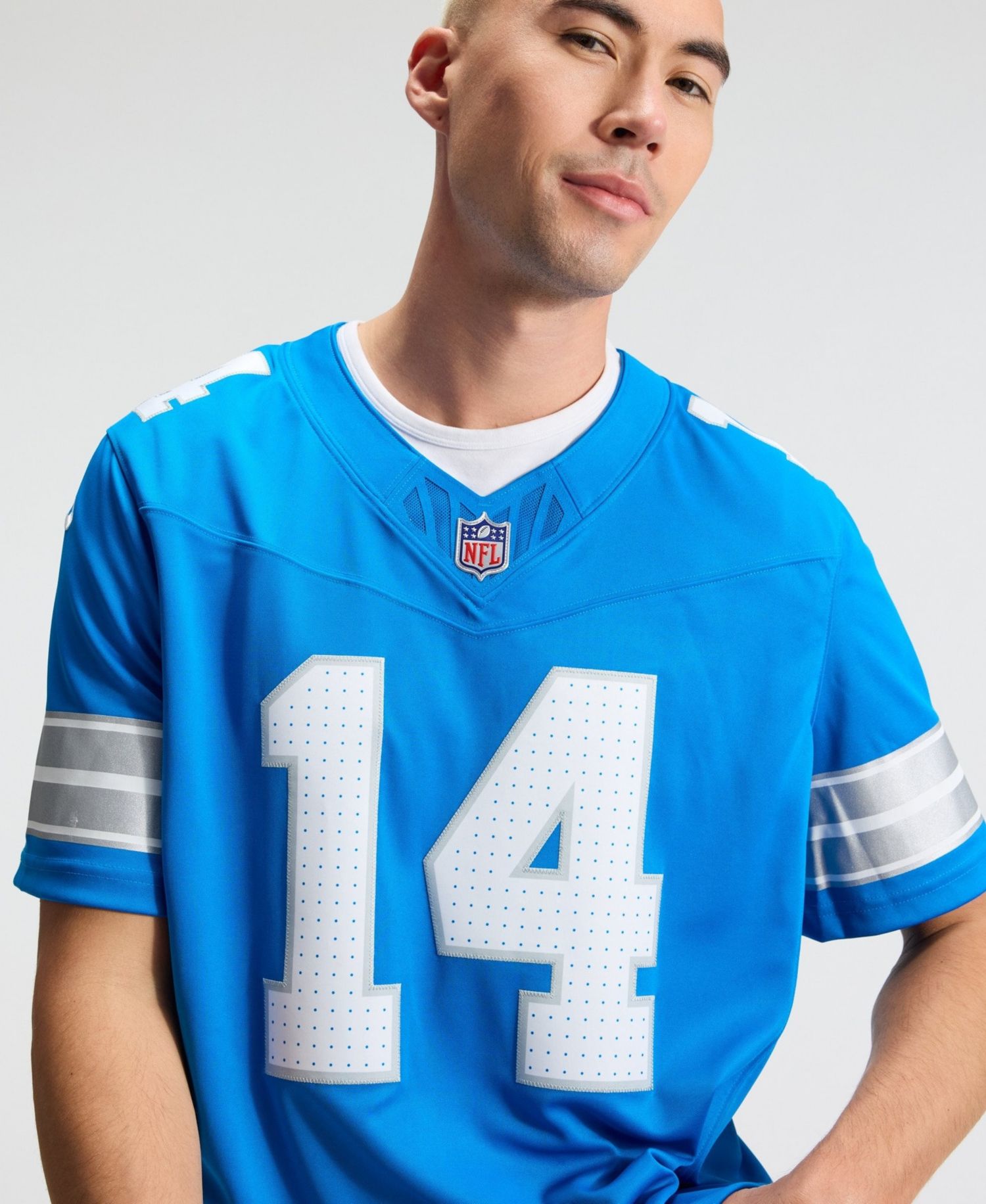 Men's Amon-Ra St. Brown Blue Detroit Lions Vapor F.U.S.E. Stitched Limited Jersey