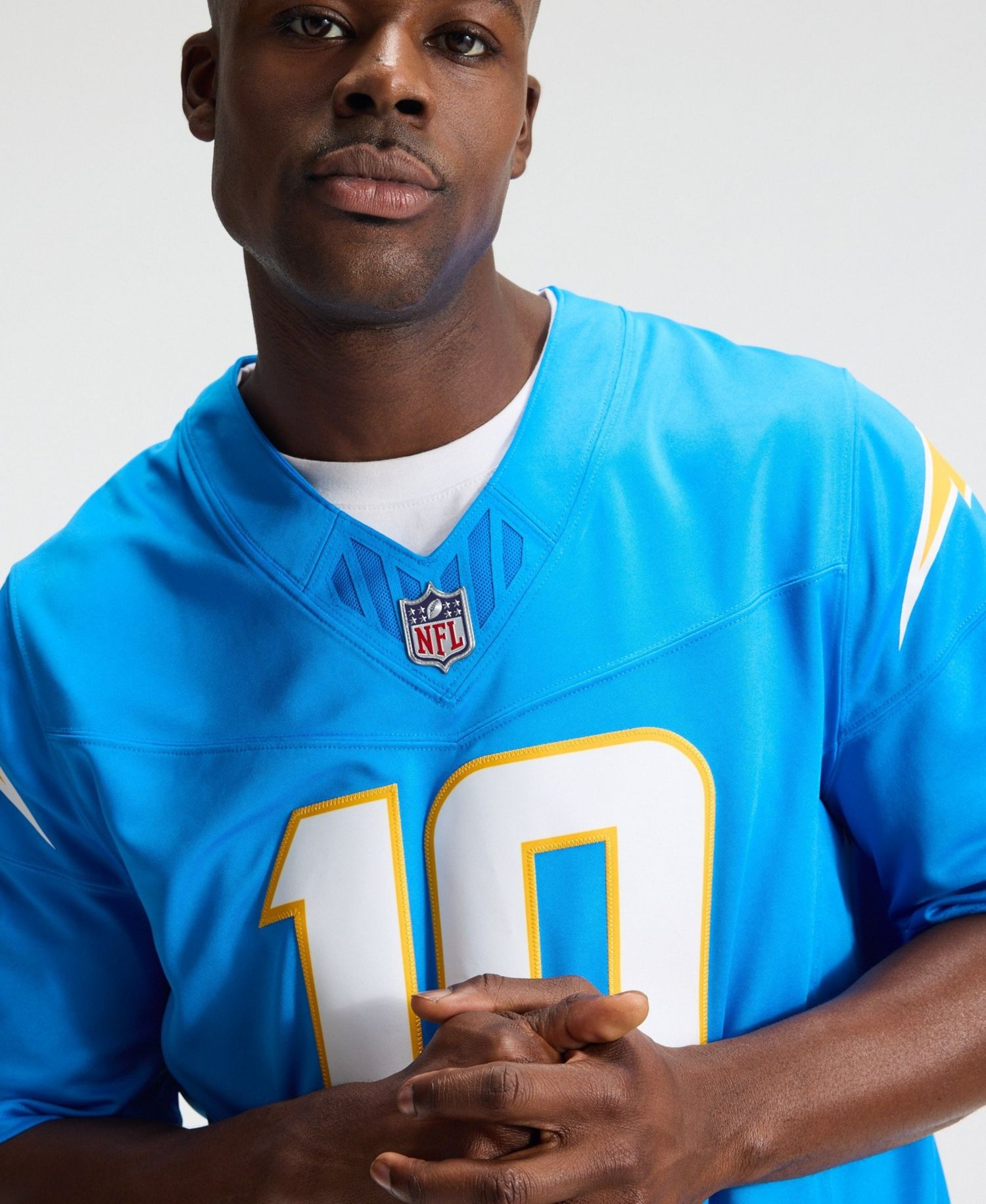 Men's Justin Herbert Powder Blue Los Angeles Chargers Vapor F.U.S.E. Stitched Limited Jersey