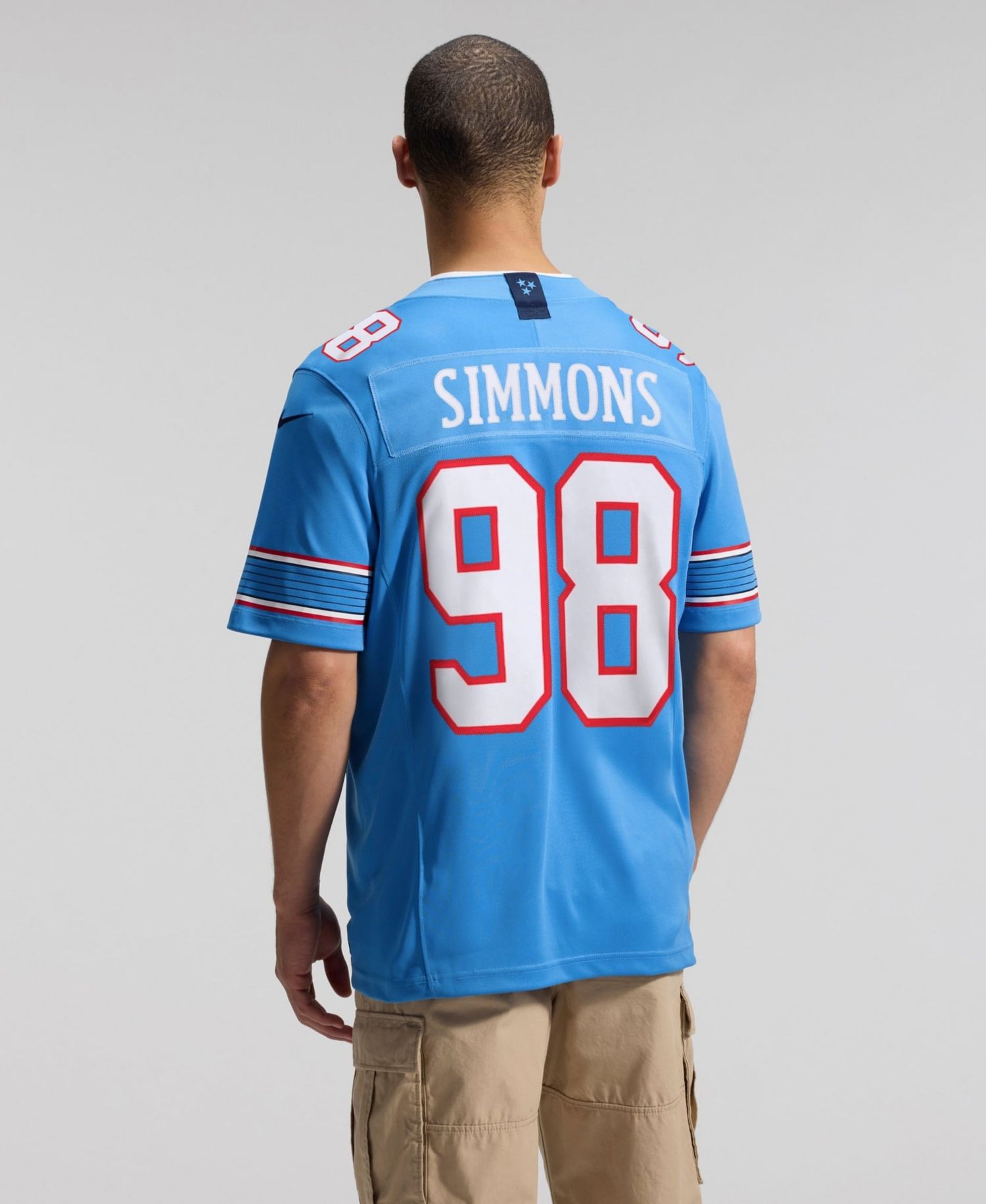 Men's Jeffery Simmons Light Blue Tennessee Titans Vapor F.U.S.E. Sewn Down Limited Jersey