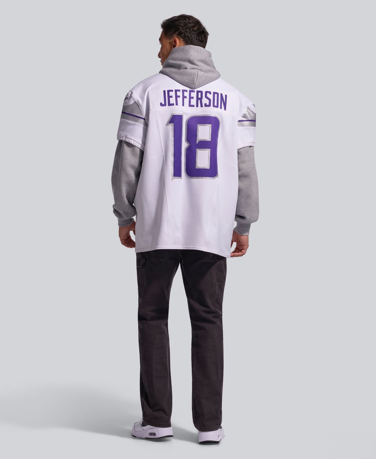 Men's Justin Jefferson White Minnesota Vikings Alternate Vapor F.U.S.E. Elite Player Jersey