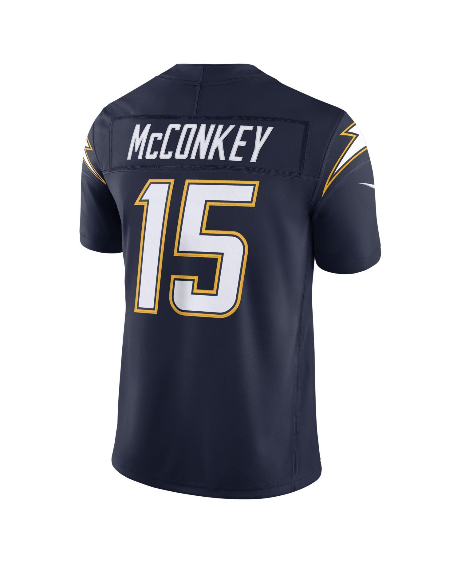 Men's Ladd McConkey Navy Los Angeles Chargers Alternate Super Chargers Vapor F.U.S.E. Stitched Limited Jersey