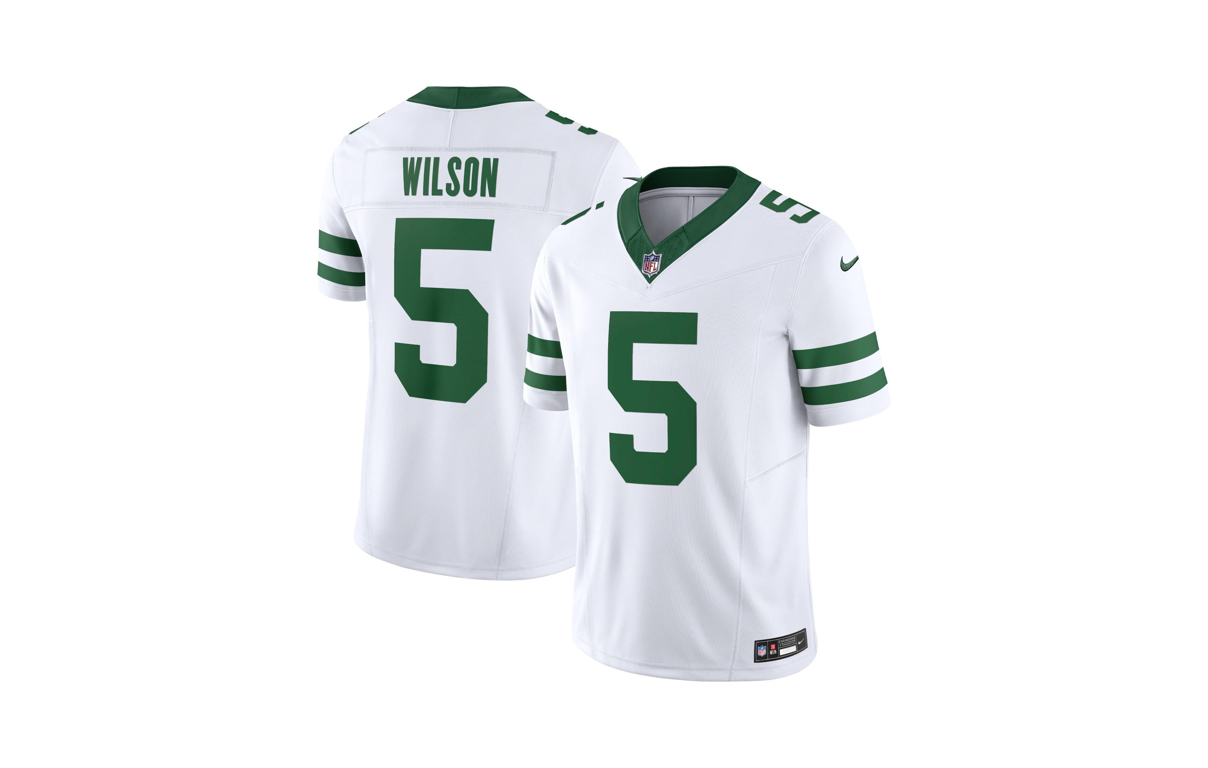 Nike Men's Garrett Wilson Legacy New York Jets Vapor F.u.s.e. Limited Jersey