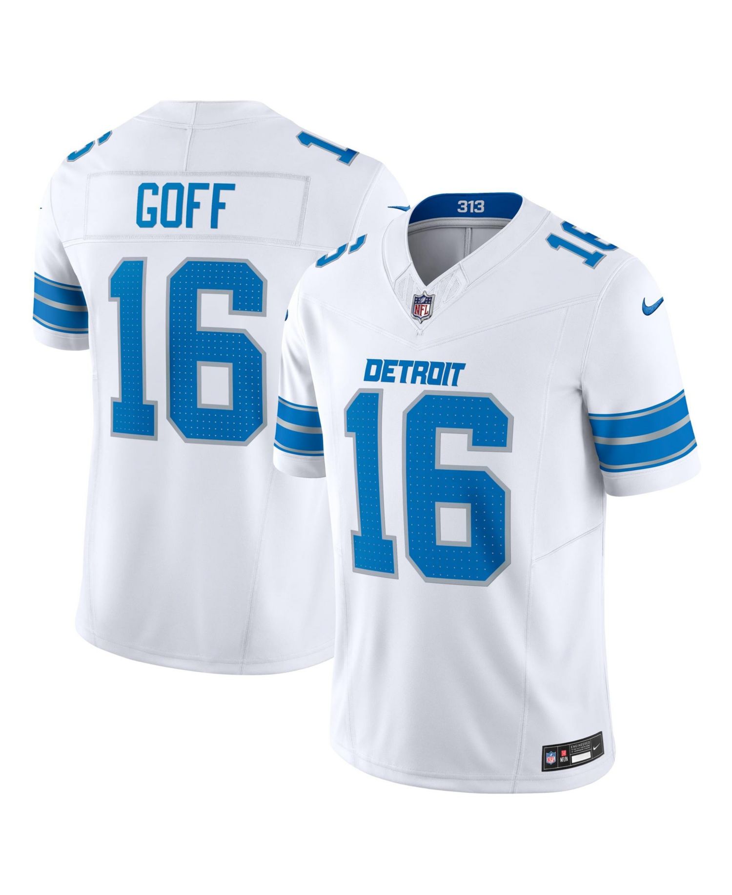 Men's Jared Goff White Detroit Lions Vapor F.U.S.E. Limited Jersey