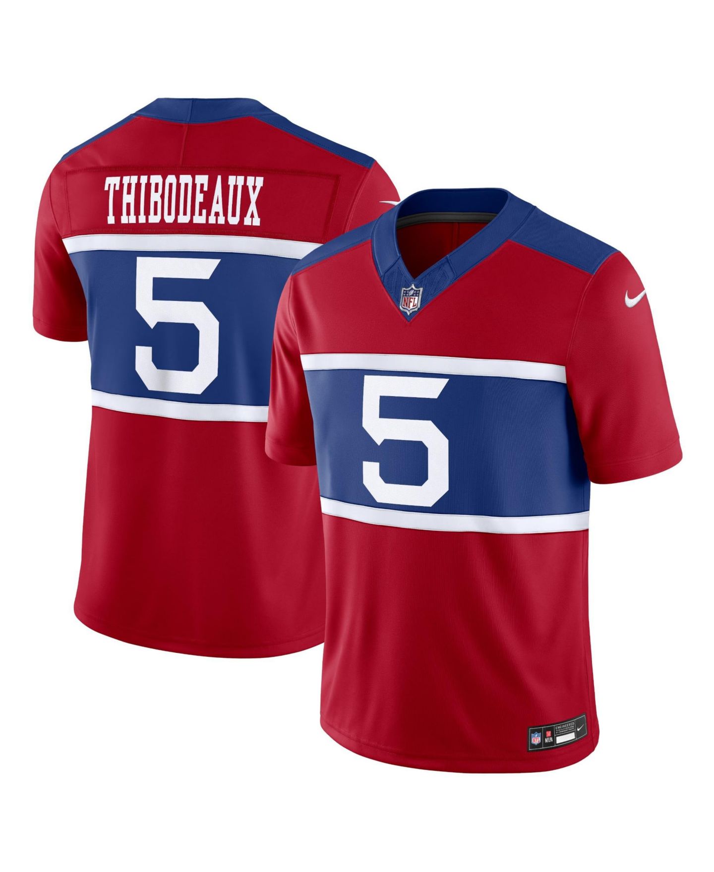 Мужской топ Nike Kayvon Thibodeaux Century Red New York Giants Alternate Vapor F.U.S.E. Limited Jersey — фото 6