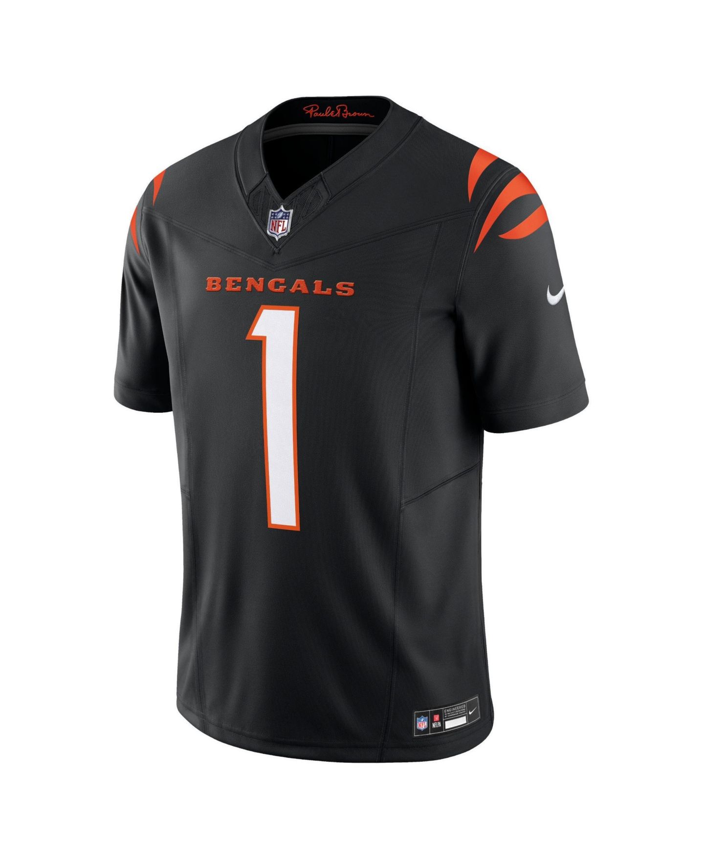Мужской топ Nike Ja'Marr Chase Black Cincinnati Bengals Vapor F.U.S.E. Limited Jersey — фото 4